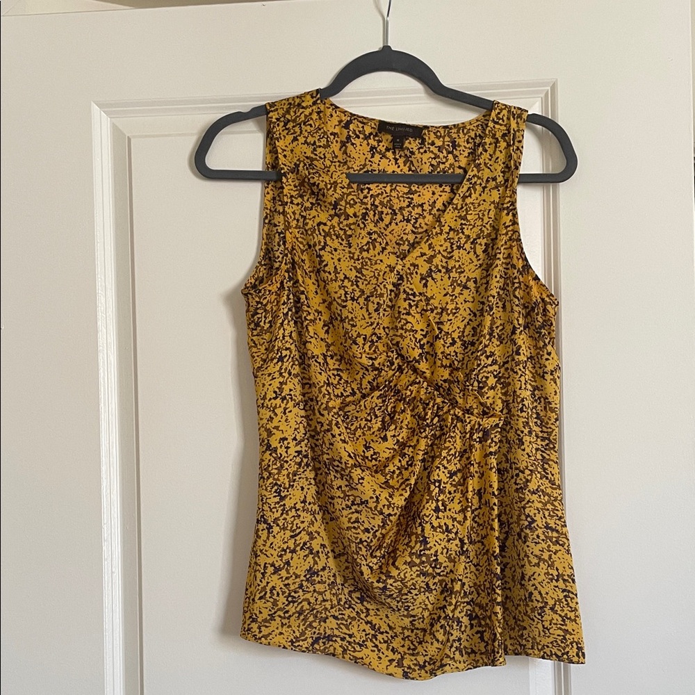 The Limited Mustard and Black Tank Top